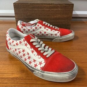 Vans X Bianca Chandon Old School Vault Distressed Red Stars Size 13